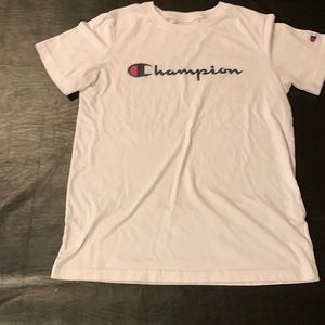 Regular White Champion Logo T-Shirt